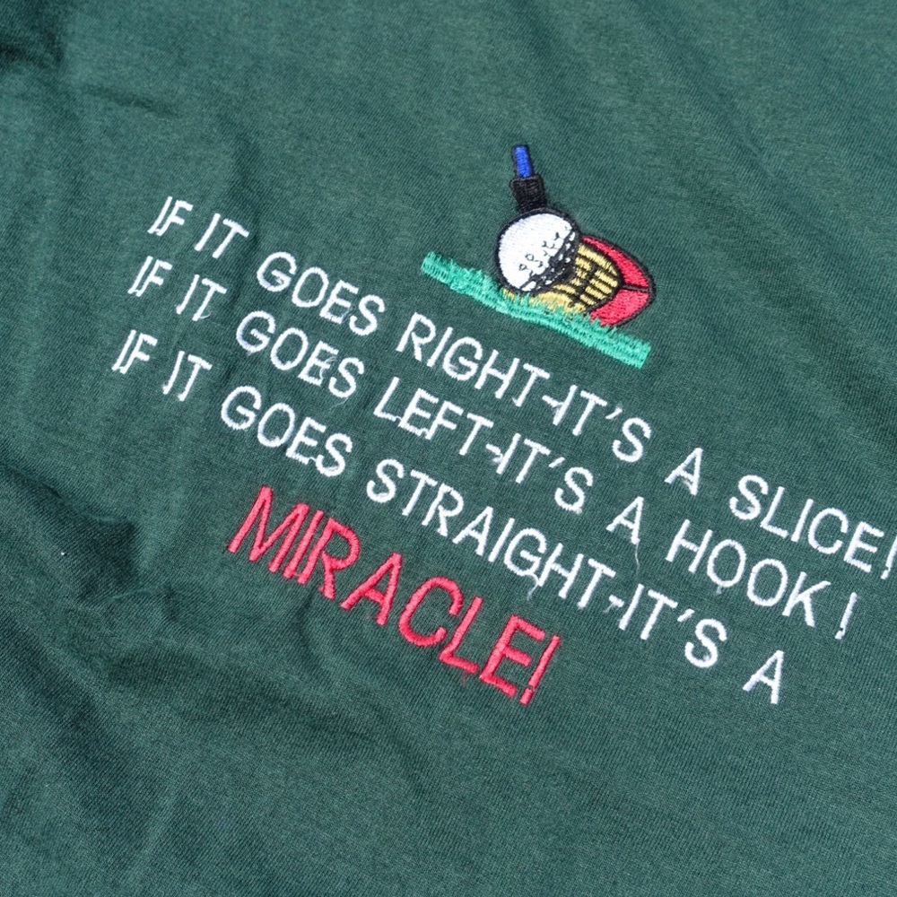 Vintage Single Stitch embroidered Golf Tshirt